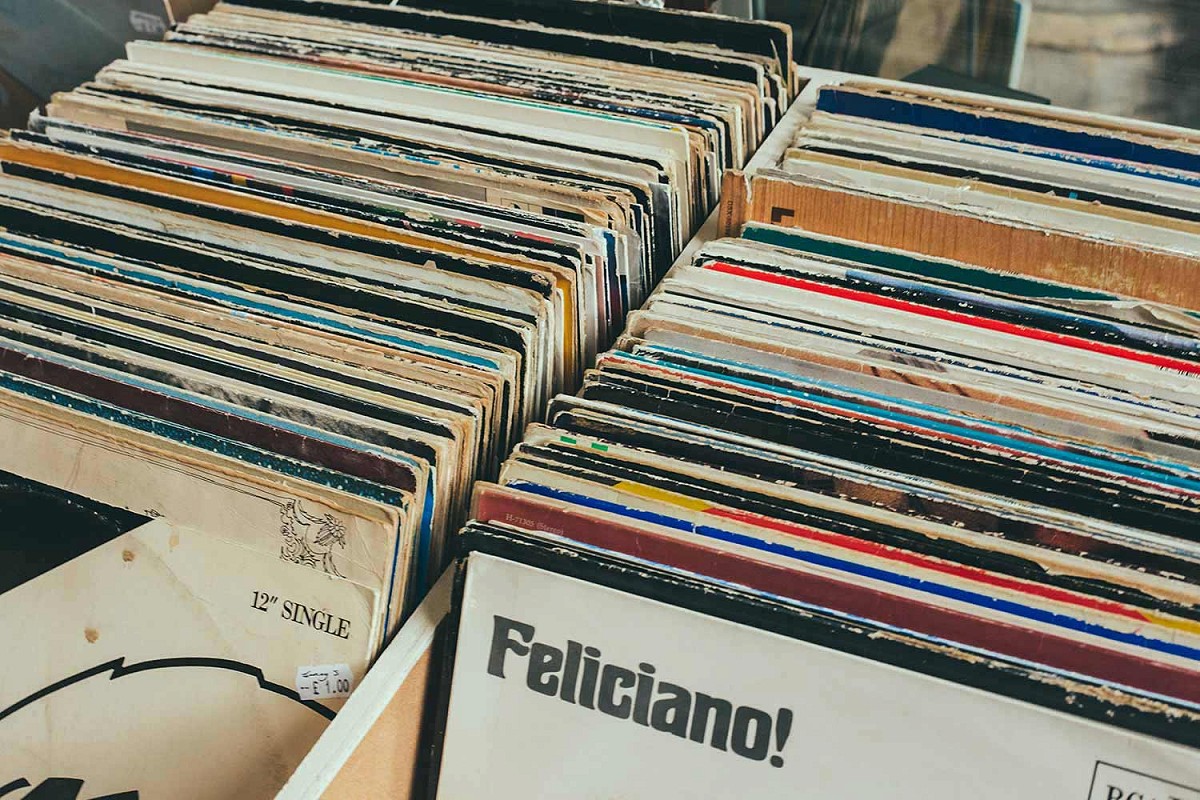 Vinyl Records in a vinyl store